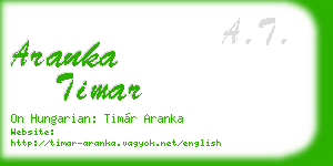 aranka timar business card
